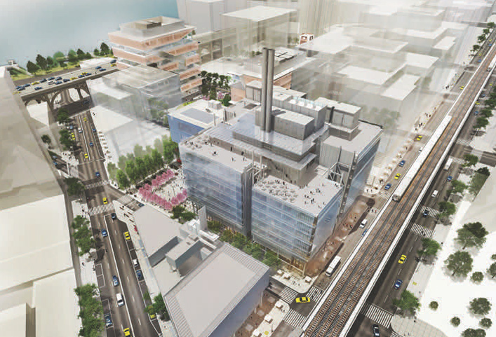 Manhattanville Campus Rendering - Aerial View from B'way & 125th